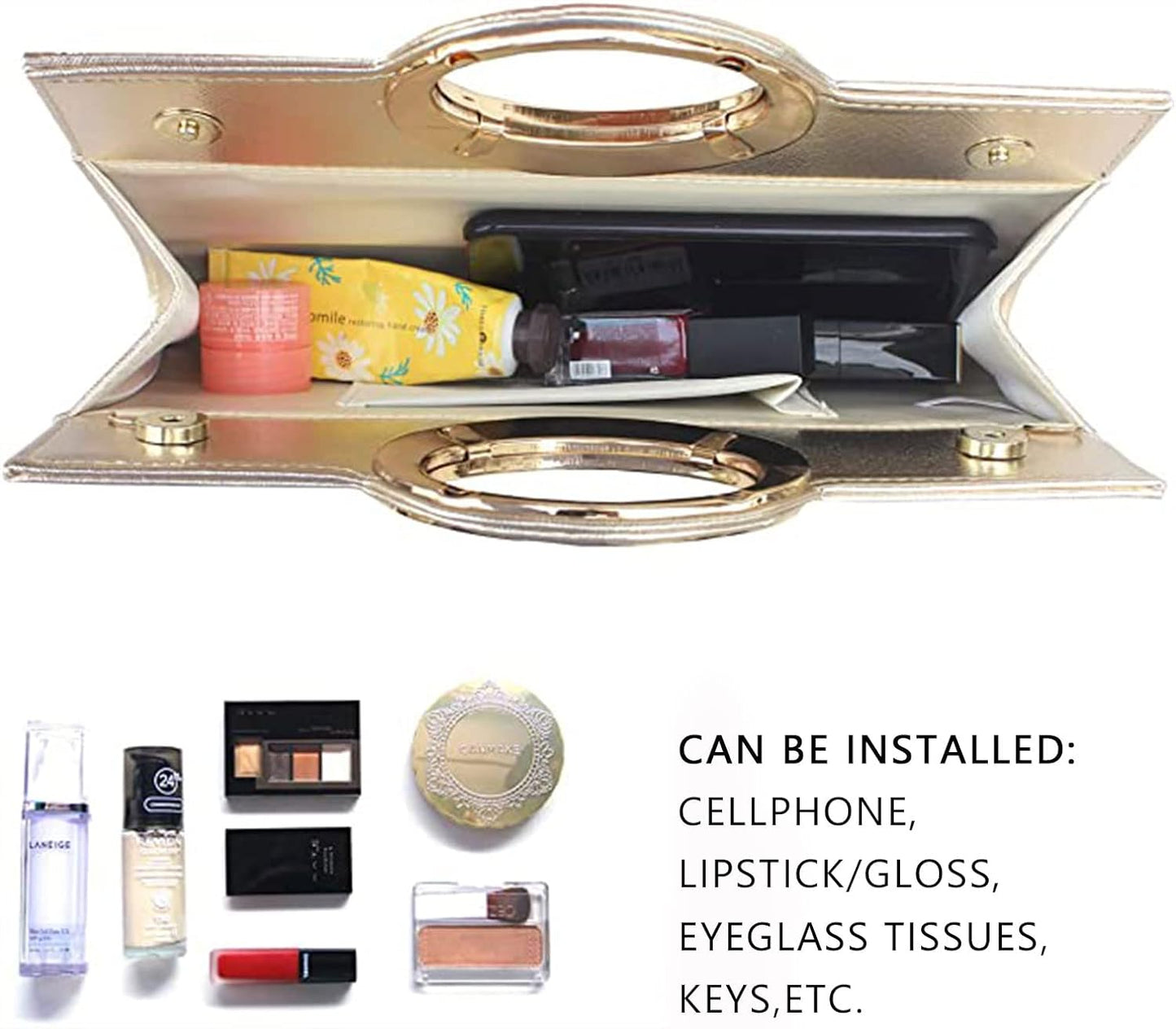 Clutch Purses for Women Rhinestone Evening Bag Wedding Party Cocktail Purses Handbags,Gold.